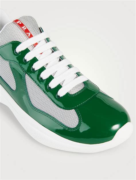 prada america's cup patent leather and nylon sneakers men|prada america's cup patent sneakers.